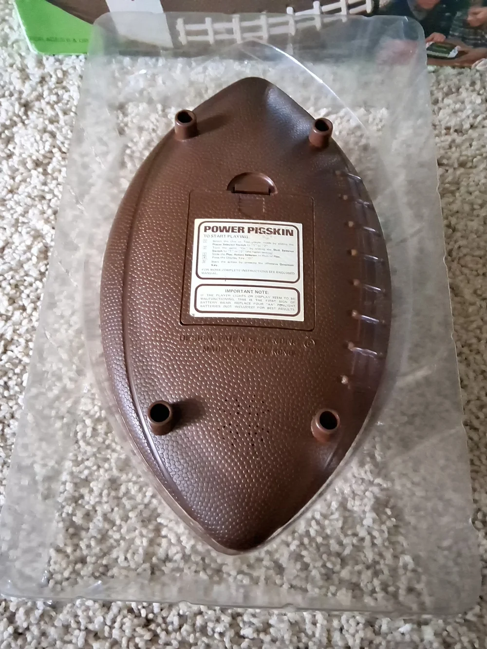 POWER PIGSKIN FOOTBALL 80's Handheld Electronic Tabletop Video Game. Working!